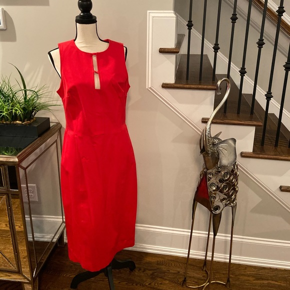 NWT Banana Republic Red Sheath Dress-Size 14 - Picture 8 of 8